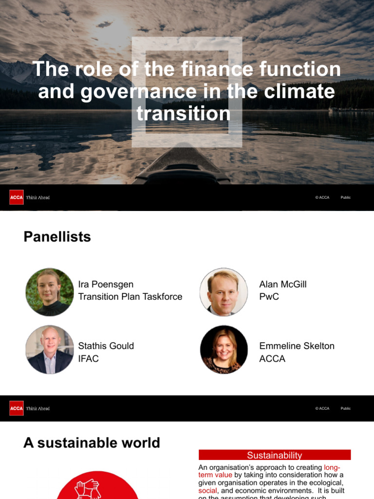 Finance and Governance in Climate Transition | PDF | Sustainability ...