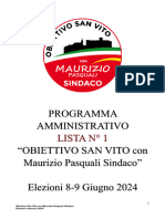 Obiettivo San Vito: Programma Elettorale 2024