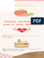 Infografía Comer Sano Frutas Ilustrado Verde y Naranja