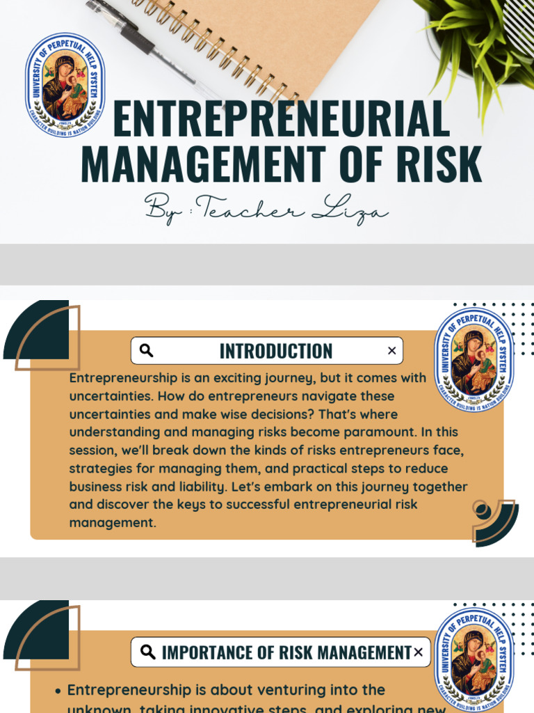 Beautiful view of Entrepreneurial Risk Management