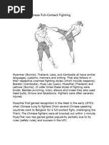 Lethwei - Burmese Fighting
