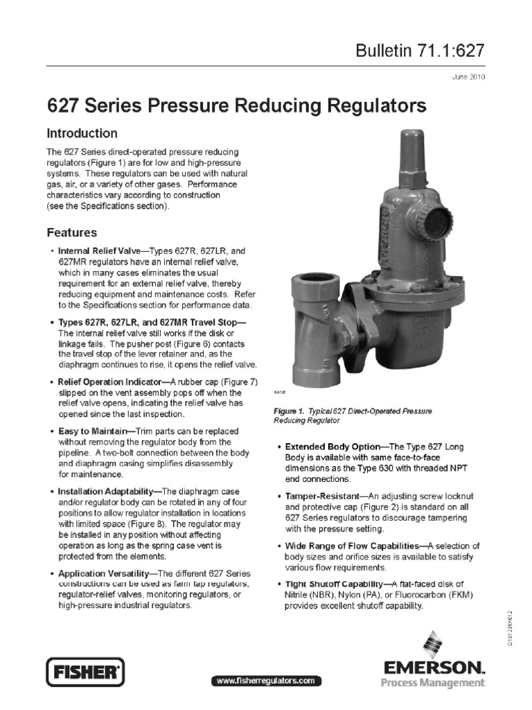 Regullador Fisher 627 | PDF