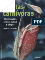 LECOUFLE, MARCEL-Plantas carnívoras-Clasifcacion, origen, cultivo y plagas