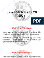 Cea Days Math Wizard 2024 Mechanics