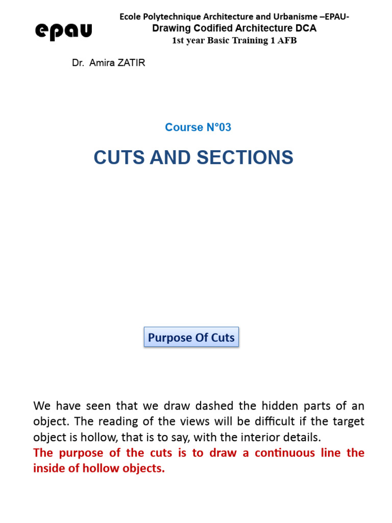 Understanding Architectural Cuts and Sections | PDF | Geometry
