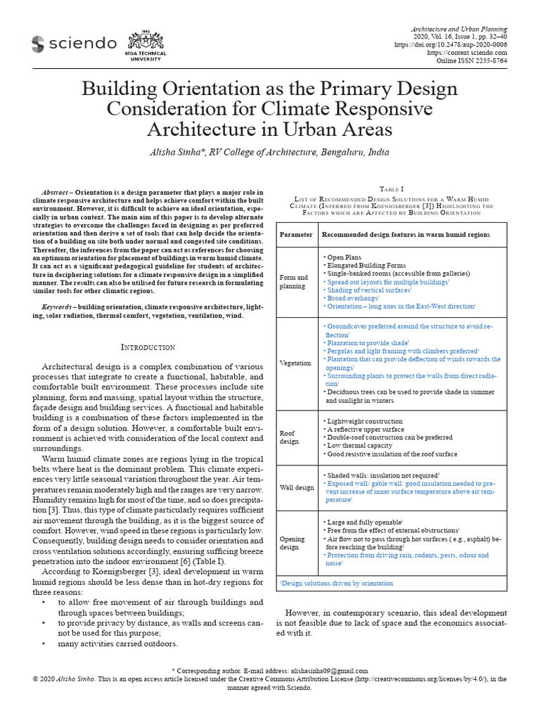 Photo inspiration: Climate Responsive High Rise Building Orientation Reference: Climate Responsive Building Orientation Pdf