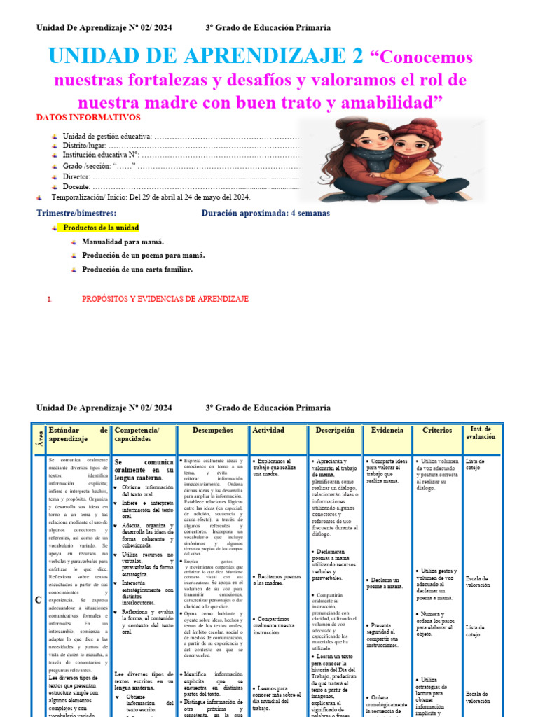 Unidad de Aprendizaje 2: Tercer Grado | PDF | Números | Aprendizaje