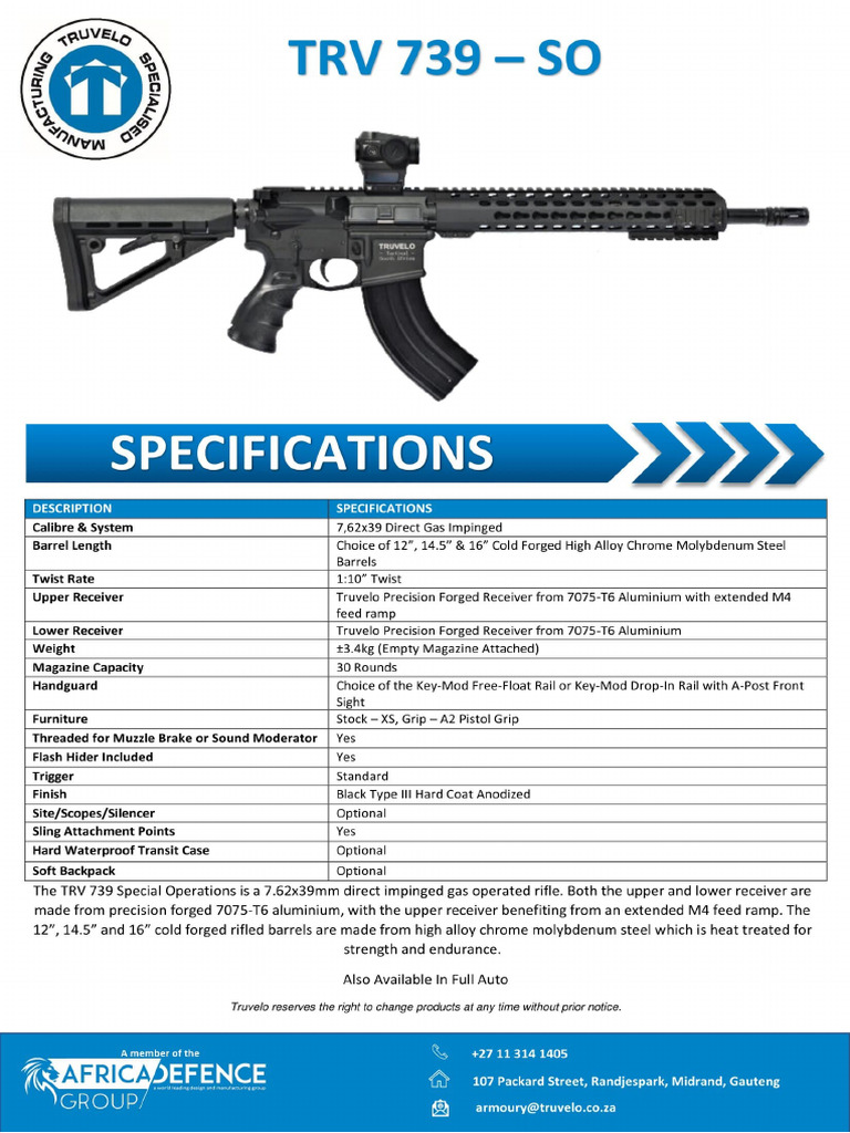 TRV 739 Special Operations | PDF