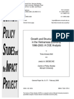 Growth and Structural Change in The Vietnamese Economy 1996-2003: A CGE Analysis