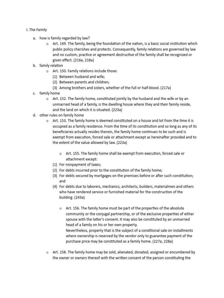 Family Code Overview and Provisions | PDF | Legitimacy (Family Law ...
