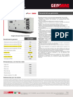 Ficha Técnica Genmac Queen GU130IS 125KVA 3F 120208V