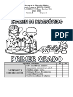 Examen de Diagnostico Primer Grado