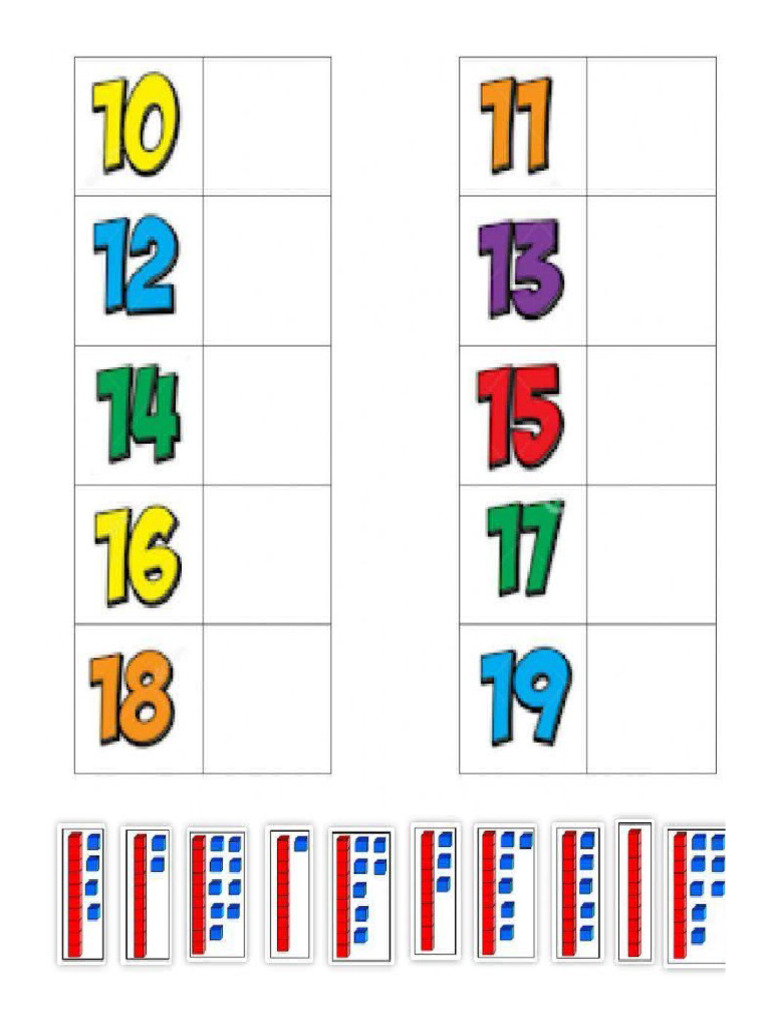 26-4-24 Números Del 10 Al 19 | PDF