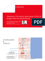 PERKI - Tatalaksana Thrombosis Pada Pasien COVID -19 Dengan Kelainan Kardiovaskular