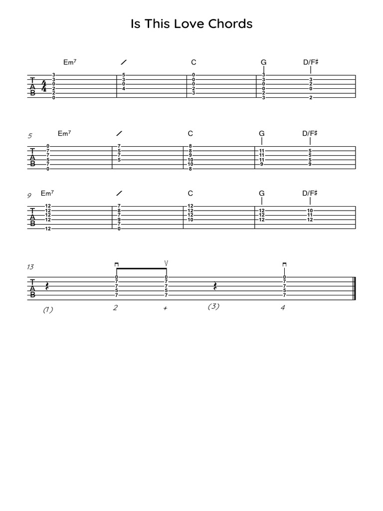 Is this love chords pdf