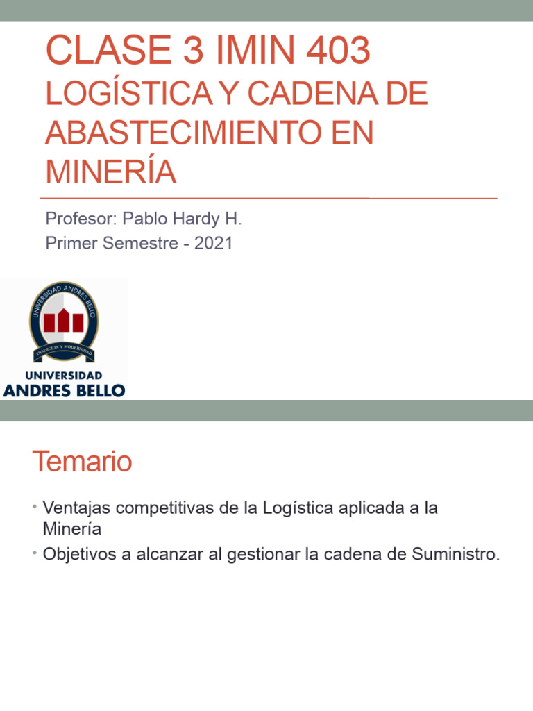 Clase 3 | PDF | Cadena de suministro | Gestión de la cadena de suministro