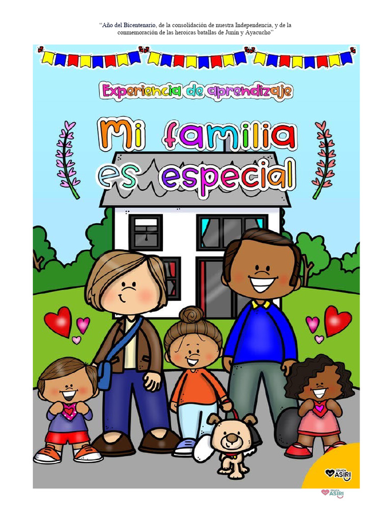 Mi Familia es Especial: Proyecto Infantil | PDF | Las emociones | Escritura