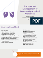 The Inpatient Management of Community Acquired Pneumonia