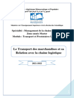 Cours #1 Le Transport Des Marchandises Et La Chaine Logistique (Exposé)