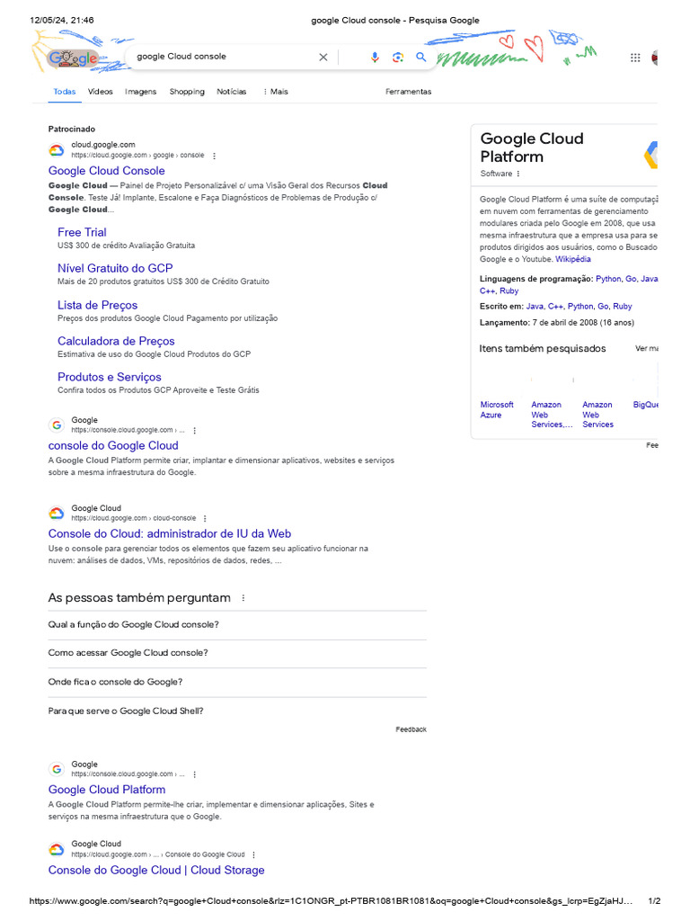Google Cloud Console - Pesquisa Google | PDF | Computação em nuvem ...