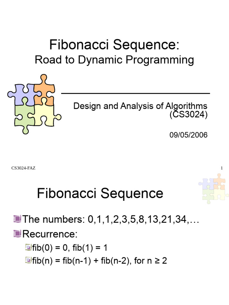 23a-FAZ-Fibonacci Sequence - Road To Dynamic Programming | PDF ...