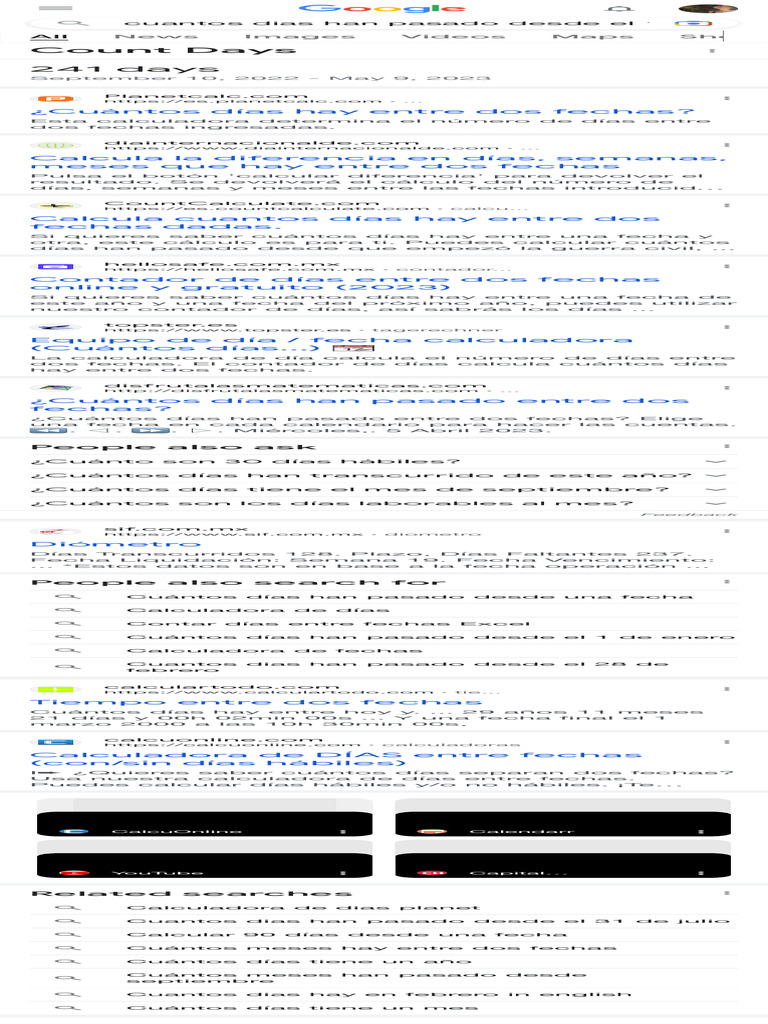 Cuantos Dias Han Pasado Desde El 10 de Septiembre Google Search PDF