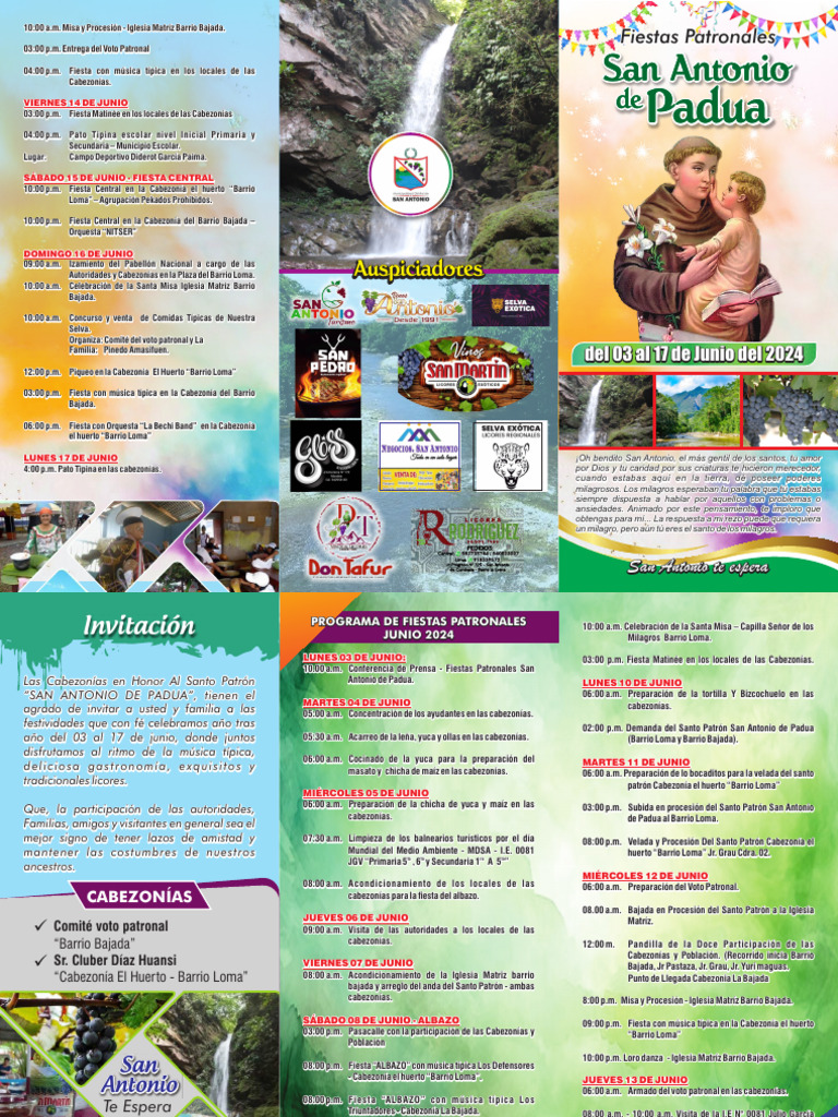 Triptico San Antonio de Padua 2024-1 | PDF
