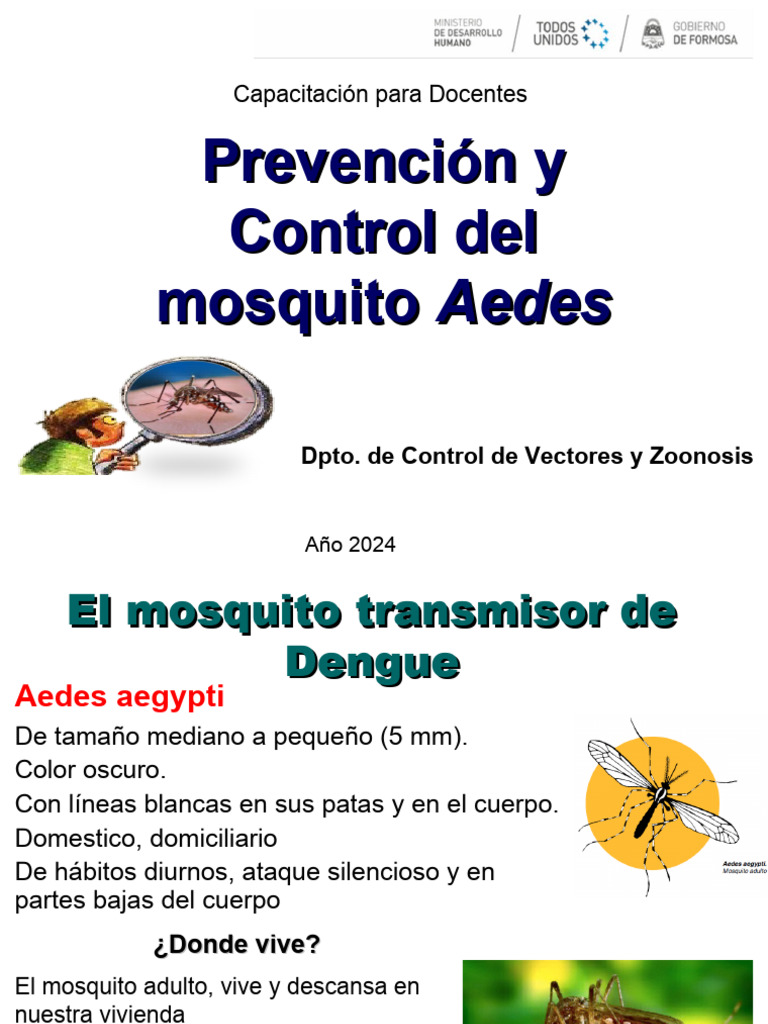 Capacitacion Docentes Prevencion y Control de Aedes | PDF | Mosquito ...
