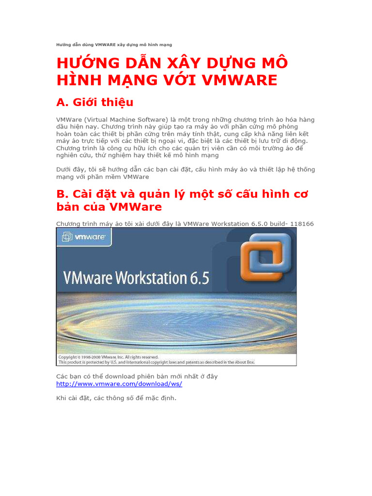 HNG DN Dung VMWARE Xay DNG Mo Hinh M | PDF