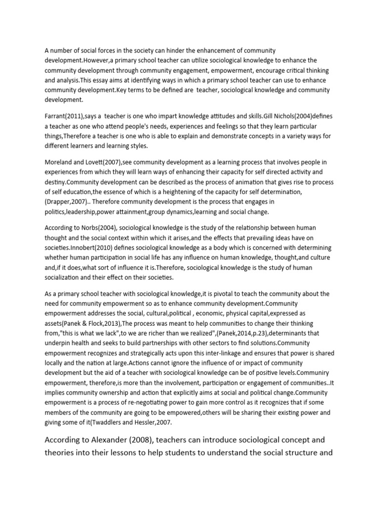 MR Muchine's Assignment | PDF | Community | Empowerment