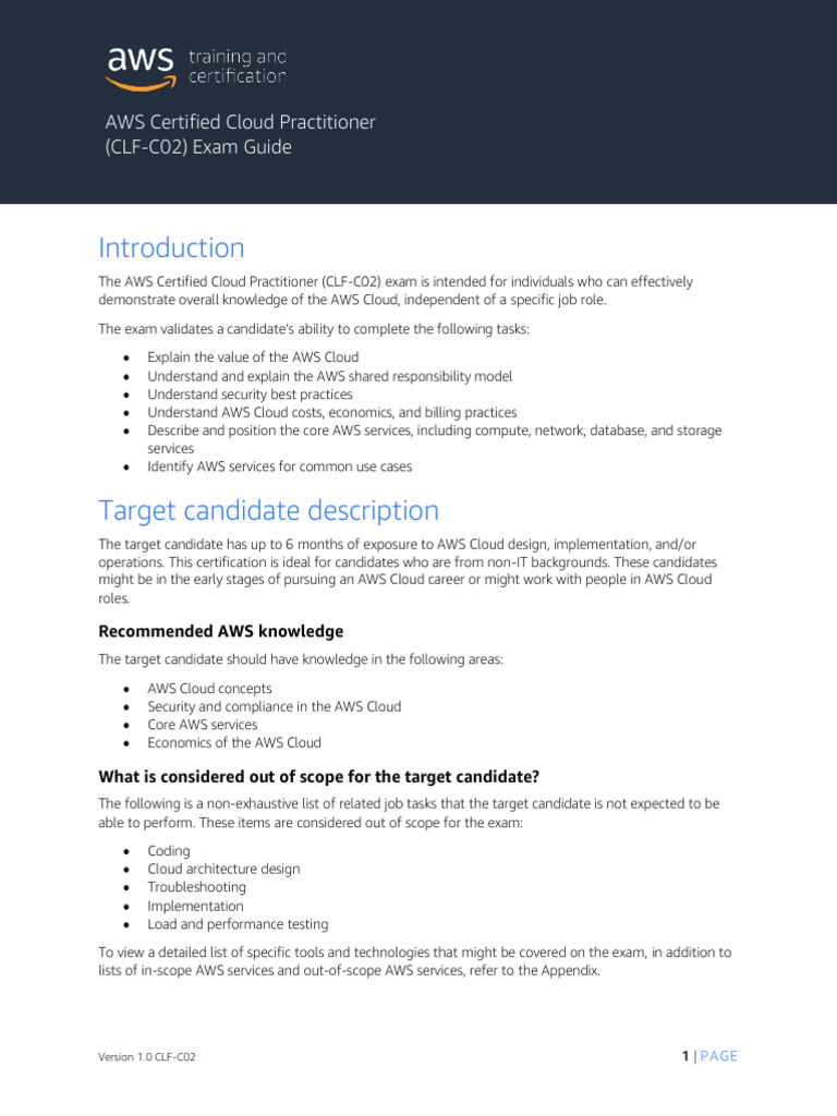AWS CERTIFIED CLOUD PRACTITIONER EXAM GUIDE C02 PDF visual data 3