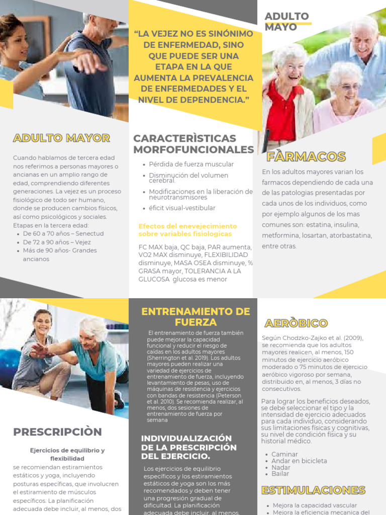 Ejercicio y salud en adultos mayores | PDF | Vejez | Ejercicio aerobico