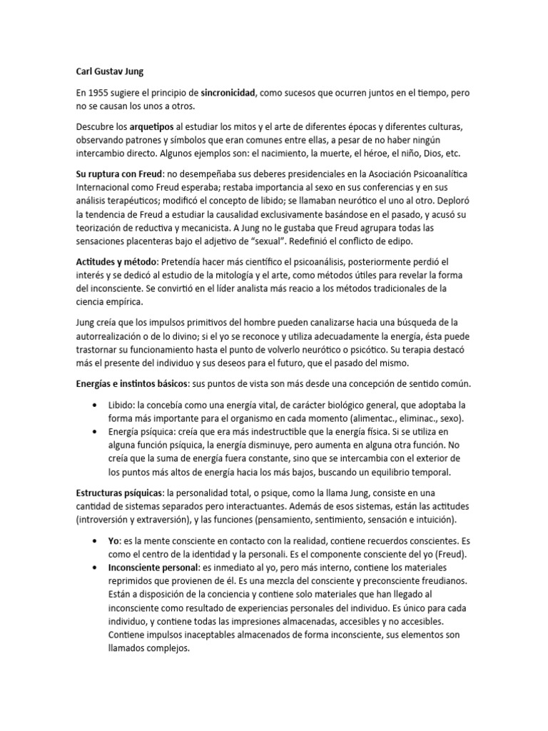 Carl Gustav Jung Pdf Carl Jung Mente Inconsciente