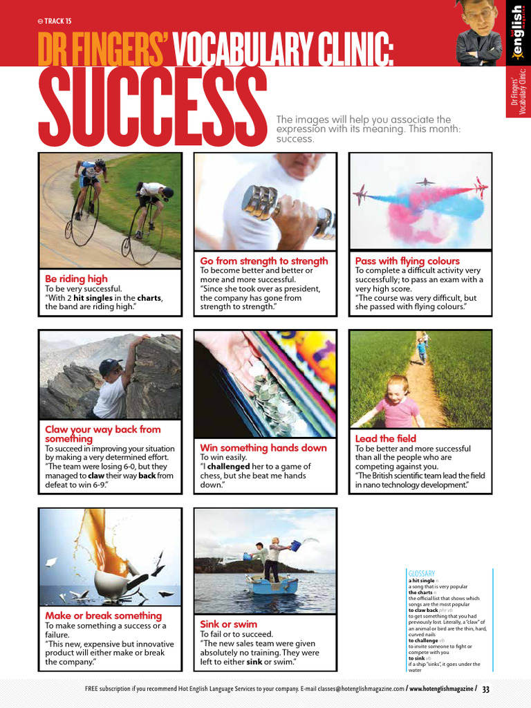 Success Idioms and Their Meanings | PDF