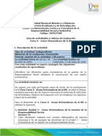 Guía de Actividades y Rúbrica de Evaluación - Unidad 3 - Tarea 4 - Guías Orientadoras de La RS