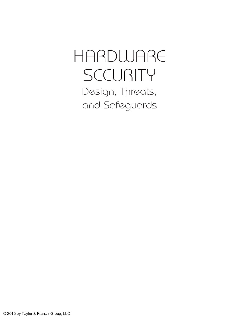 Debdeep mukhopadhyay rajat subhra chakraborty hardware security