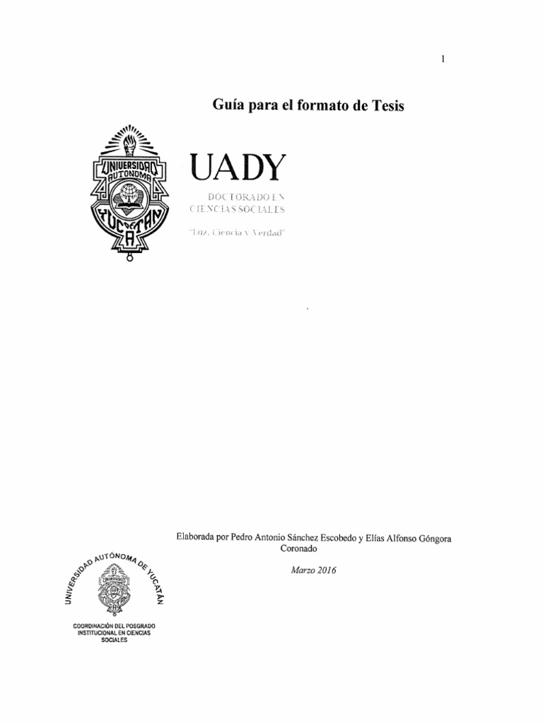 Guía para El Formato de Tesis | PDF