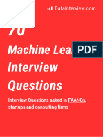 70 ML Interview Questions
