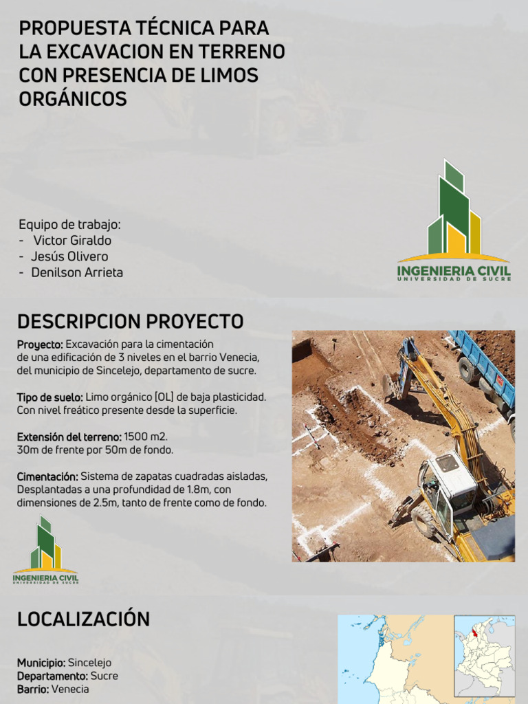 Excavación en Limos Orgánicos en Sincelejo | PDF | Fundación ...