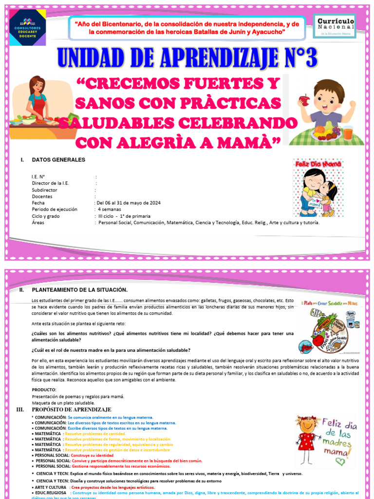 1ro Unidad de Aprendizaje 3 | PDF | Geometría | Aprendizaje