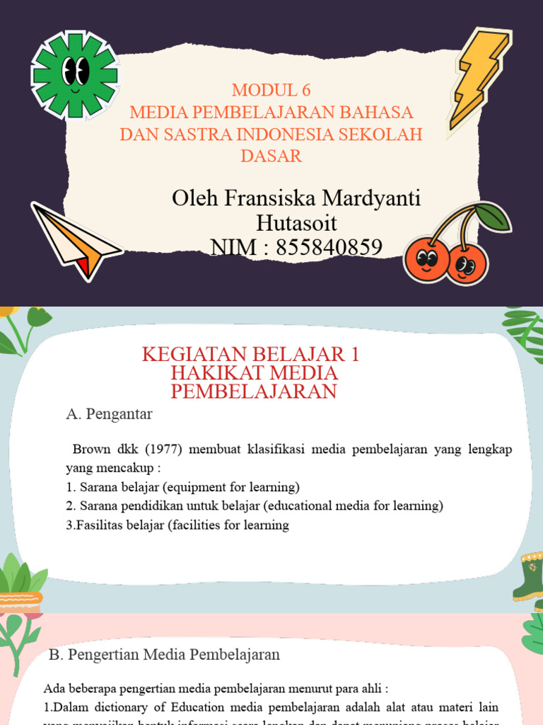 Media Pembelajaran Bahasa Indonesia SD | PDF