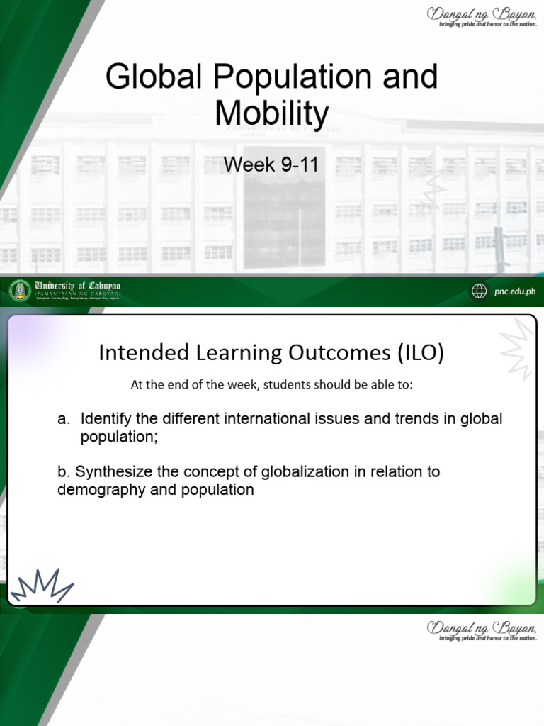 Week 10 Global Population and Mobility Global Demography 1 | PDF ...