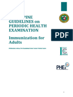 (CPG) Philippine Guidelines On Periodic Health Examination - Immunization For Adult