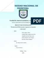 Evolución Del PBI Nacional y Regional en El Periodo 2010-2022