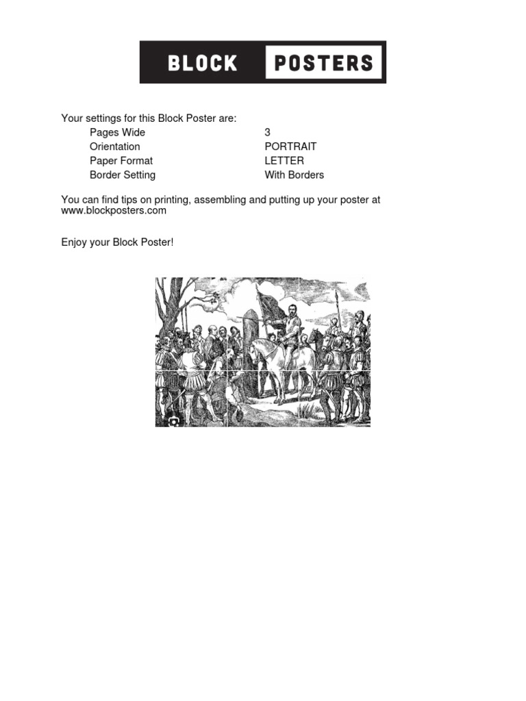 Block Poster Setup Guide | PDF