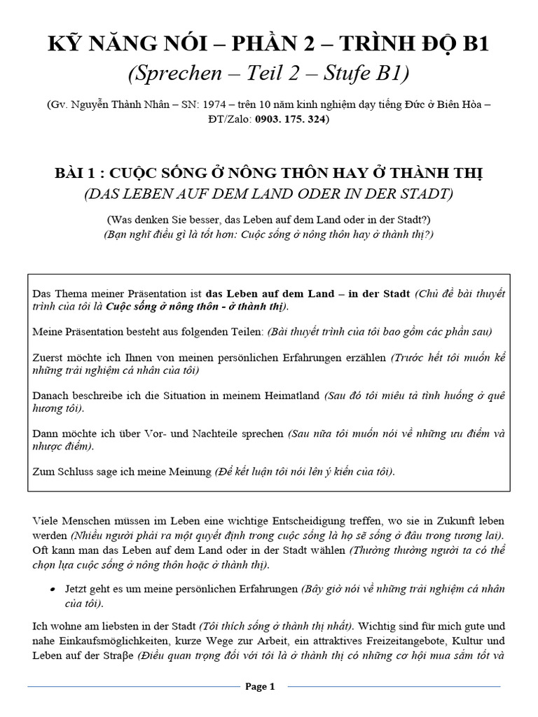 Dnoib1 Sprechen Teil 2 Stufe B1 Pdf