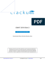 CMAT 2018 Slot 2