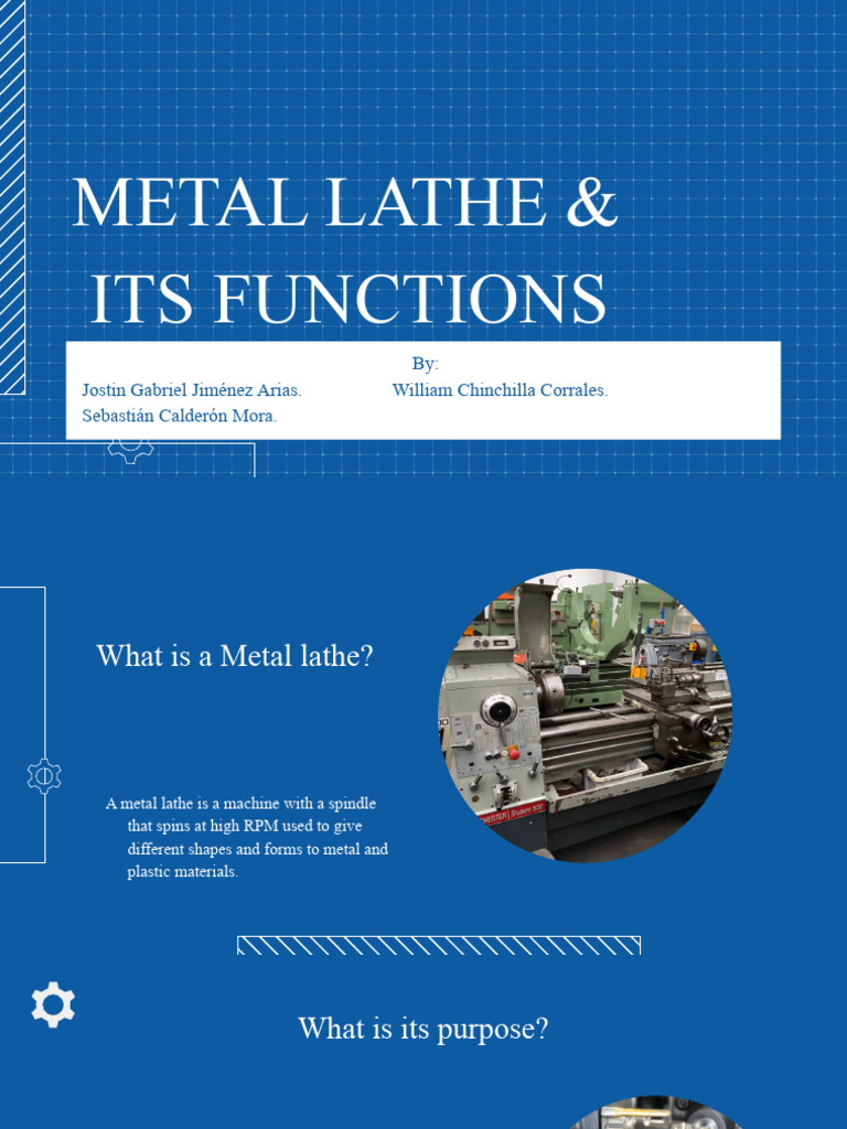 Metal Lathe & Its Functions PDF Metalworking Tools