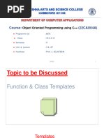 UNIT 03 - Lecture 27 - Templates