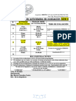 CRONOGRAMA de Actividades  Evaluaciónes SEM 8